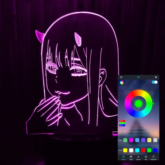 Акриловий світильник-нічник керування з телефона Зеро Ту tty-n000769 Ціна