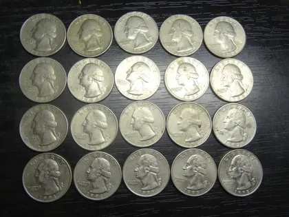 фото, 1/4 долара США (порічниця) 20шт, всі різні