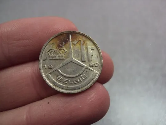 монета бельгия 1 франк 1989 №8911 З аукціону