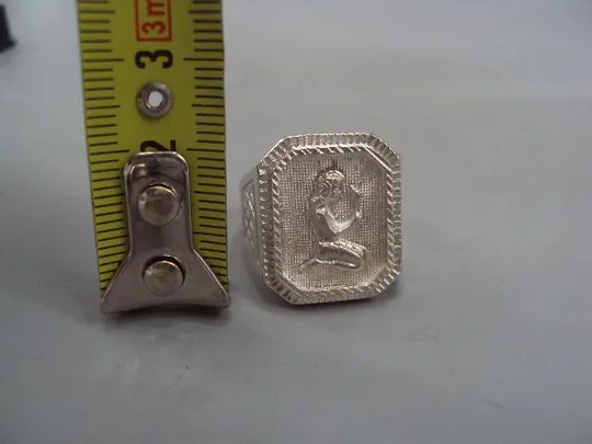 Мужской перстень кольцо печатка зодиак Дева гороскоп серебро Украина вес 9,48 г размер 21 №15145 Де купити