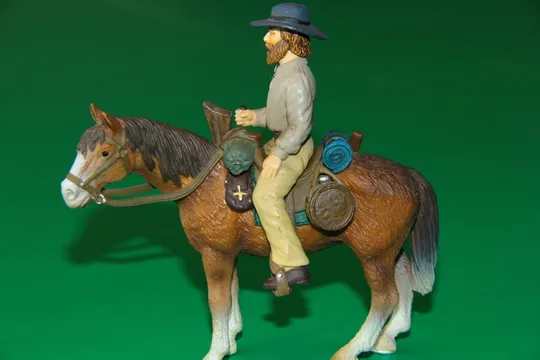 Купити ТРАПЕР КОВБОЙ СТАРАТЕЛЬ НА КОНІ траппер SCHLEICH 90-100мм ФРГ ФРН