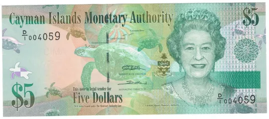 5 доларів 2010 року UNC Кайманові острови Префікс D/1 Ціна