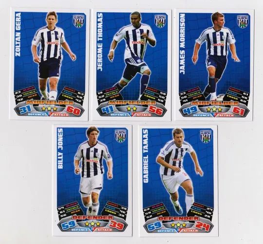 Футбольные карточки MATCH ATTAX 2011-2012 Premier League =Футбольный клуб West Bromwich Albion =5 шт Ціна