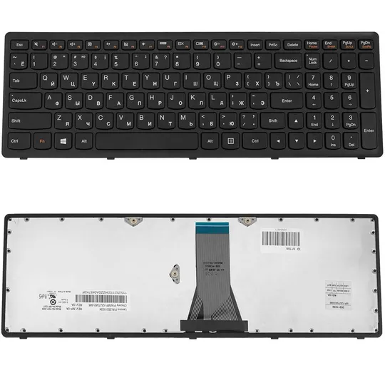 Купити Клавіатура для ноутбука LENOVO (Flex 15, Flex 15D, G500s, G505s, S510p) rus, black, black frame (оригінал)