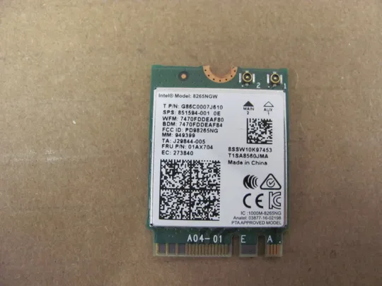 номер0323-23 WI-FI модуль 8265NGW 01AX704 для HP ProBook 430 450 455 G5 ELITE X2 1012 G2 оригінал Ціна