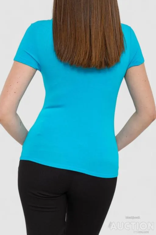 Футболка женская, цвет голубой, 186R528 Продаж