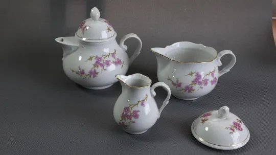 Набор посуды Кахла Kahla БУ фарфор чайник, 2 соусника, крышка порцеляновий набір Ціна