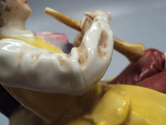 Фигура фарфор статуэтка Германия пастушка и музыкант кавалер и дама с ягненком высота 24 см №13814 Продаж