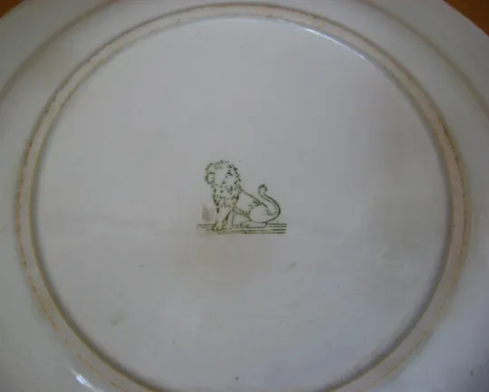 ТАРЕЛКА = Дмитровский фарфоровый завод - ВЕРБИЛКИ = ЛЕВ - экспортное клеймо 1927 - 1937 гг. З аукціону