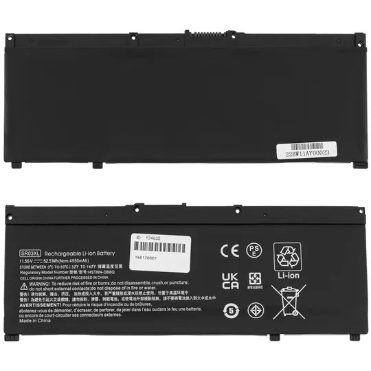 Батарея для ноутбука HP SR03XL (Pavilion Gaming 15-CX, 17-CD) 11.55V 4550mAh 52.5Wh Black (HSTNN-IB8L) Ціна