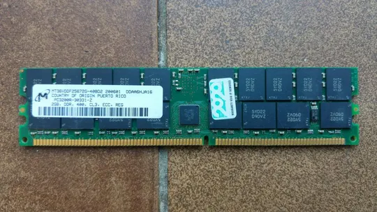 серверная память 2GB Micron DDR PC3200R 400MHZ ECC REG DDR Memory MT36VDDF25672G-40BD Ціна