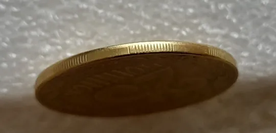 (8189) 25 копійок 2014 викрошка на гурті у сегменті на 7 год. (25 копеек 2014 брак гурта) З аукціону