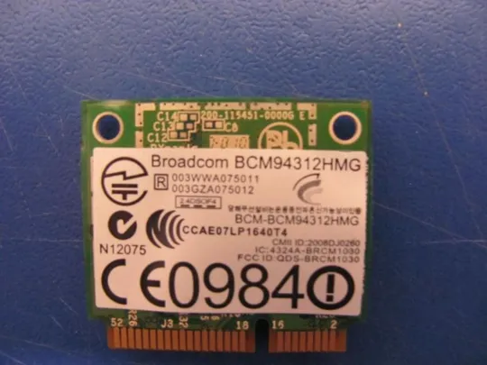 №123-6 Wi-Fi модуль BCM94312HMG 0KW770 для DELL VOSTRO 3700 оригінал Продаж