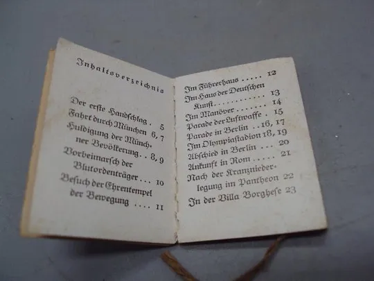 Памятка пропаганда Рейх солдату карманная книжечка прокламация Фюрер и Муссолини 1938 год №13843 З аукціону