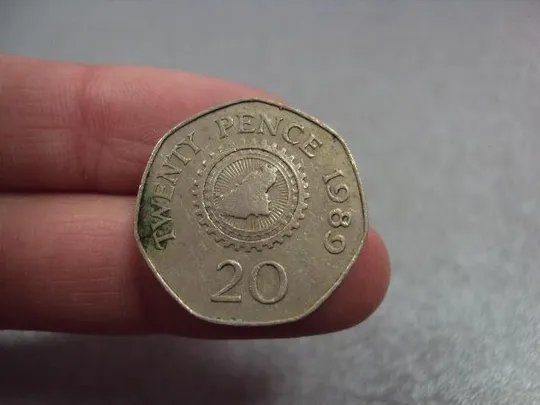 Купити монета великобритания 20 пенсов 1989 гернси №9649