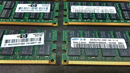 24GB комплект Kit - 6 планок по 4Gb 2Rx4 Samsung DDR2 PC2-5300P-555-12 677MHz ECC З аукціону