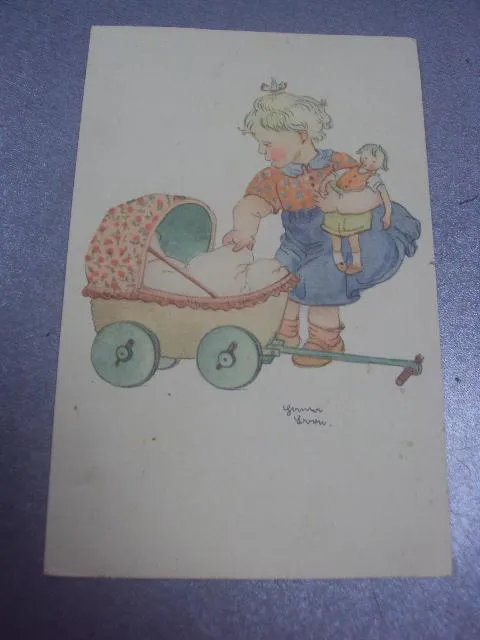 открытка ребенок девочка с коляской германия 1946 №1465 Ціна