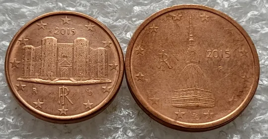 (1911) 1 євроцент 2015 та 2 євроценти 2015 Італія - 2 монети одним лотом (1 евроцент 2015, 2 евроцента 2015 Италия) Ціна