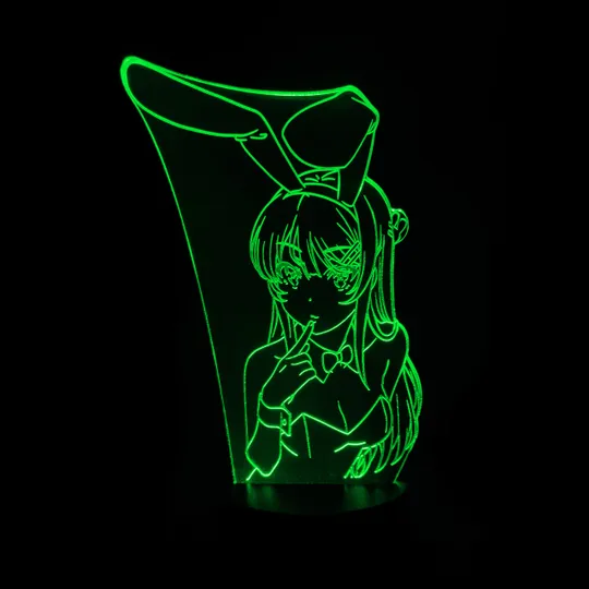 Акриловий світильник-нічник Маї Сакурадзима зелений tty-n001669 Ціна