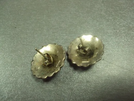 серьги цветочки цветы серебро вес 6,55 №662 Недорого