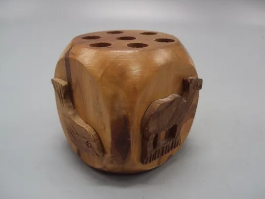 Подставка для ручек карандашница дерево животные вес 230 грамм высота 6,5-7 см №11028 Ціна