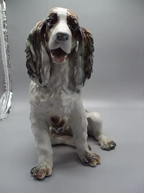 Фигура фарфор статуэтка собака кокер спаниель собачка большая высота 32,5 см №14259 Інтернет-аукціон