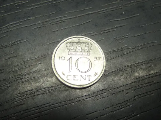 10 центів 1957 Нідерланди Ціна