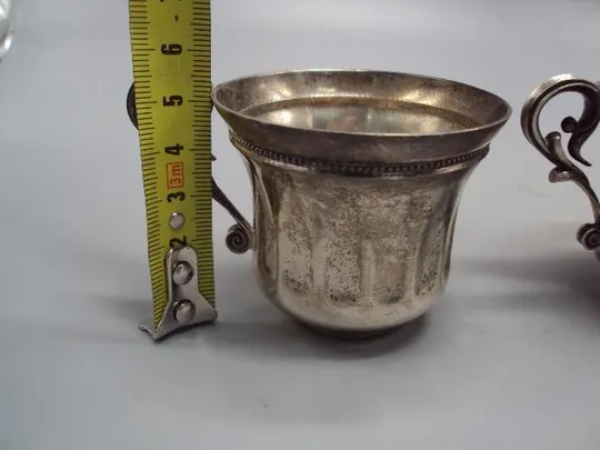 Купити Чашки серебро 925 проба Украина Киев новые чашка лот 2 шт вес 130,37 г размер 5,2 х 6,1 см №13767