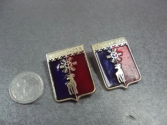 знак герб йошкар-ола лот 2 шт №12100 Ціна