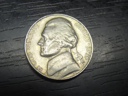 фото, 5 центів 1970 S США (рідкісний монетний двір)