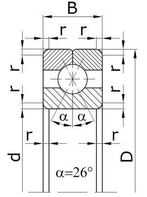 Купити подшипник 46212 Л (bearing 7212АСМ ) радиально-упорный однорядный шариковый ГПЗ-20 ГОСТ 831-75