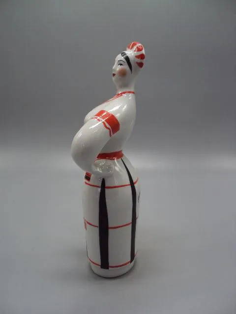 Фигура фарфор статуэтка Киев руки в боки девушка Гандзя из серии Тетки Рапай высота 22,2 см №13879 Продаж