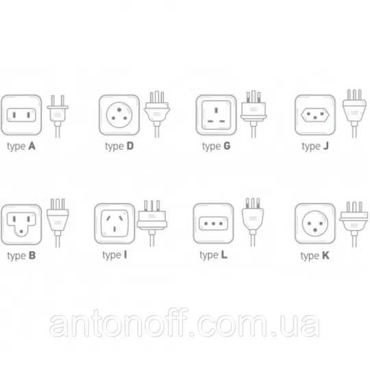 Універсальний мережевий перехідник адаптер на євро розетку EU вилка 10A250V Білий Продаж