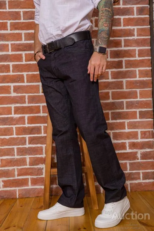 Джинсы мужские с ремнем, цвет грифельный, 194R50300 Продаж