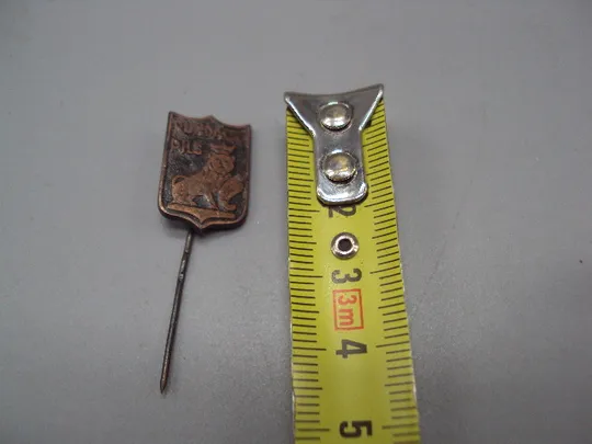 Знак фрачник Rundales pils герб Прибалтика Латвия Рундальский дворец лев геральдика игла №16995 Ціна