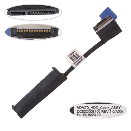 фото, Шлейф жорсткого диска HDD/SSD для ноутбука DELL (Latitude: E5470, E5480), (DC02C00B100)
