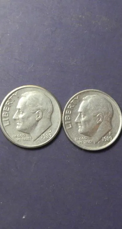 10 центів 1989 США (два різновиди) Ціна