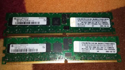 фото, Память Infineon DDR2 2Gb (2x1Gb) 3200R Registered ECC