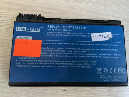 203 ACER BTP00 Износ: 54% ACER TravelMate 5310, 5320, 5520, 5710, 5720, 7520, 7720 Ціна