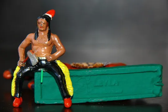 индеец на коне LEYLA 1:25 МАССА - КОМПОЗИТ ФРГ 40-50е годы 70-75мм Інтернет-аукціон