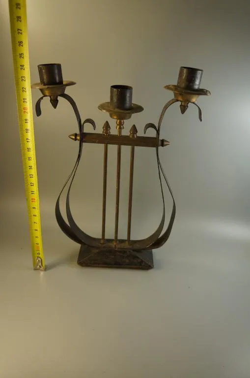 Купити Подсвечник лира на 3 свечи высота 24,5 см №10630