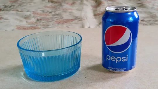 Ваза ємкість цукерниця стара радянська бірюзове блакитне кольорове скло Вживане Ф 12,1 см #3 Де купити