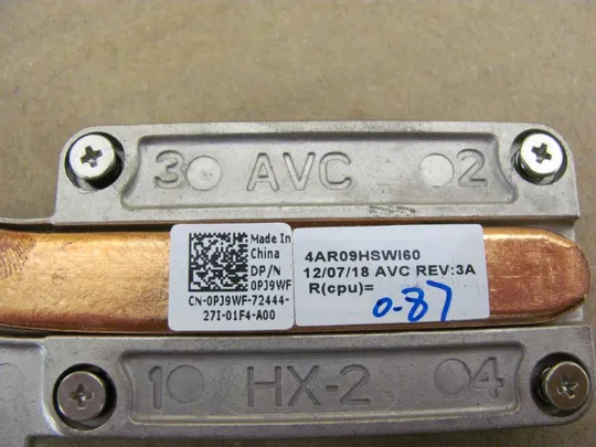 577-26 термотрубка охолодження 0PJ9WF 4AR09HSWI60 для DELL Inspiron 17R 7720 5720 оригінал Продаж