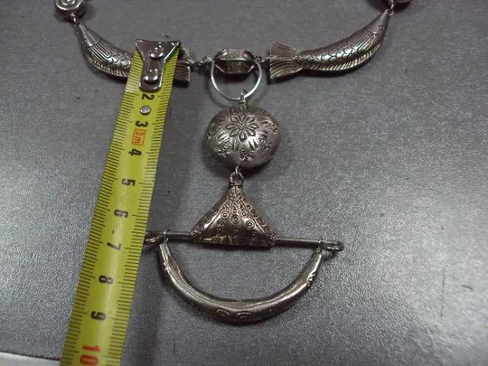 Купити Колье ожерелье бусы рыба рыбки ракушки корабль серебро 925 проба вес 53,04 г длина 51,3 см №13586