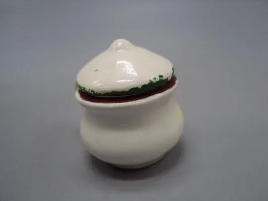 Фигура керамика миниатюра Европа бокал кружка горшочек с крышкой птички цветок высота 3 см №11013 Де купити