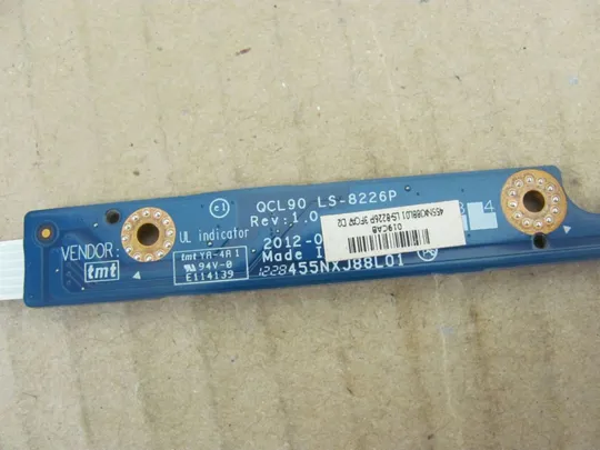 номер0184-18 плата кнопки QCL90 LS-8226P 455NXJ88L01 для ASUS K95V K95 A95 R900V R900 Плата кнопки включеня Кнопкова плата Кнопковий модуль Плата управління кнопками, Плата кнопки живлення Laptop Power button board оригінал З аукціону