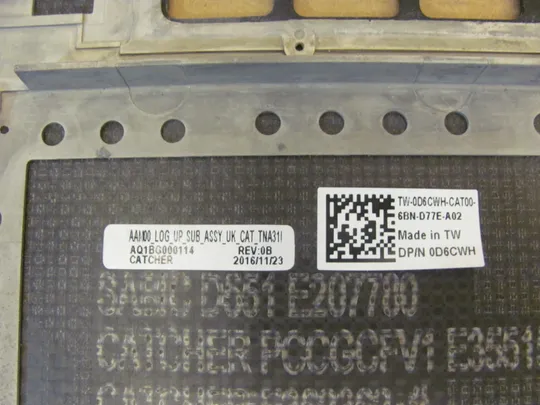 номер0914-7 Кришка панель палмрест AQ1U1000114 0D6CWH для Dell XPS 15 9560 Precision 5520 оригінал Інструкція