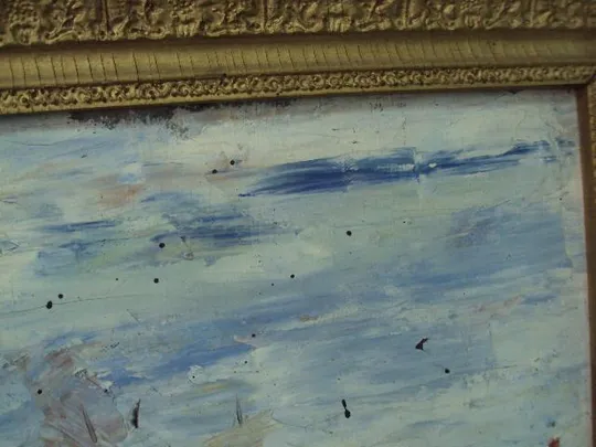 Купити Картина в ажурной раме Осенний пейзаж осень художник Нейман холст, масло 94,3 х 111 см №112