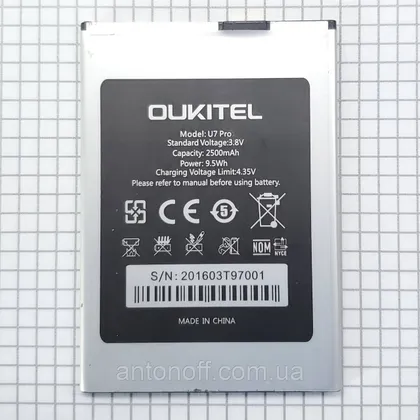 фото, Акумулятор Oukitel U7 Pro для телефона оригінал з розборки