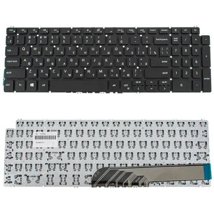 фото, Клавіатура для ноутбука DELL (Inspiron: 5584), rus, black, без фрейма